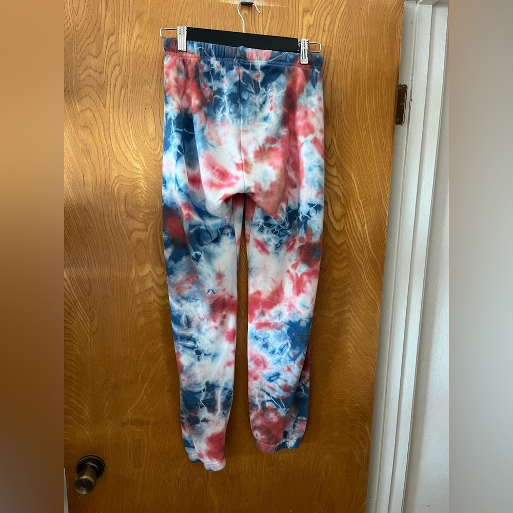 Aviator Nation Red and Blue hand Tie-Dye Track Suit Set - Top (XS) pant (S) - Picture 15 of 15